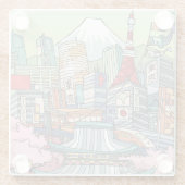 Eine Ansicht von Tokyo Glasuntersetzer (Rückseite)