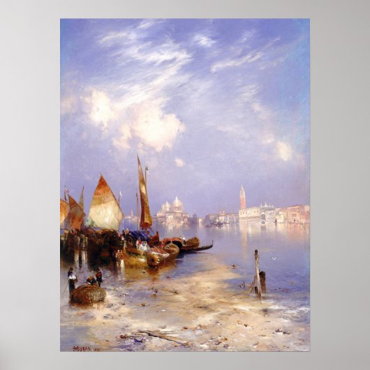 Eine Ansicht von Venedig von Thomas Moran Poster (Vorne)