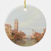 Eine Ansicht von Verona, 1848 (Öl auf Leinwand) Keramikornament (Hinten)