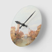 Eine Ansicht von Verona, 1848 (Öl auf Leinwand) Runde Wanduhr (Winkel)