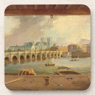 Eine Ansicht von Westminster-Brücke (Öl auf Untersetzer