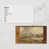 Eine Ansicht von Westminster-Brücke (Öl auf Visitenkarte (Vorne/Hinten)