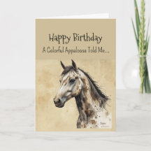 Eine Appaloosa Pferdepersönlichkeit zum Geburtstag