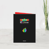 Eine "Apple a Day get well Card" Karte (Rückseite)