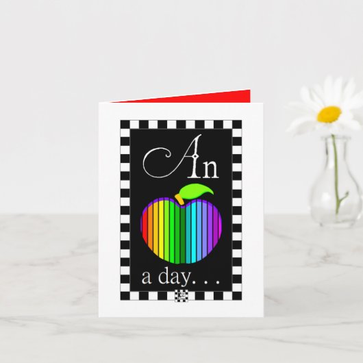 Eine "Apple a Day get well Card" Karte (Kleine Pflanze)