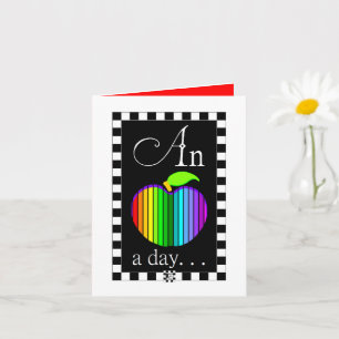 Eine "Apple a Day get well Card" Karte