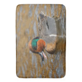 Eine Aquamarine Grauente am Teich Badematte (Vorderseite Vertikal)