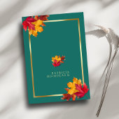 Eine Aquamarine und Fall Fantasy Gold Rustikale Ho RSVP Karte