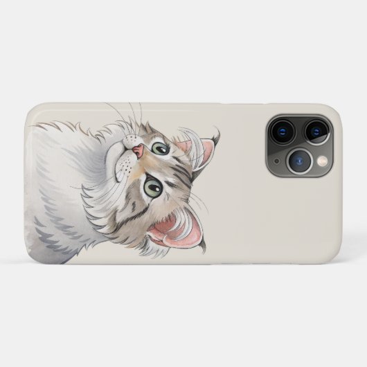 Eine Aquarell-Amerikanische Katze Case-Mate iPhone Hülle (Rückseite (Horizontal))