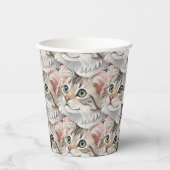 Eine Aquarell-Amerikanische Katze Pappbecher (Vorderseite)