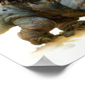 Eine Aquarellmalerei auf einem furchtlosen Krieger Poster (Ecke)