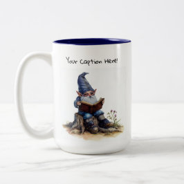 Eine Aquarellmalerei eines Niedlichen Genoms Zweifarbige Tasse