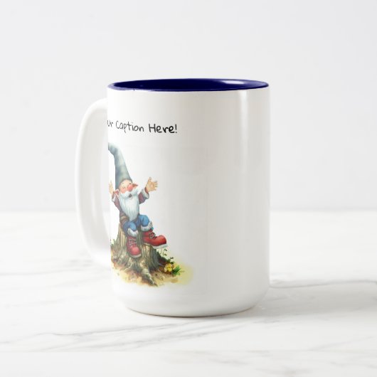 Eine Aquarellmalerei eines Niedlichen Genoms Zweifarbige Tasse (Vorderseite Links)