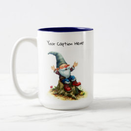 Eine Aquarellmalerei eines Niedlichen Genoms Zweifarbige Tasse