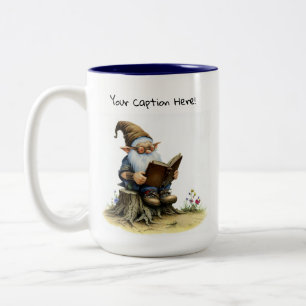 Eine Aquarellmalerei eines Niedlichen Genoms Zweifarbige Tasse