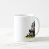 Eine Aquarellmalerei eines Niedlichen glücklichen  Kaffeetasse (VorderseiteRechts)