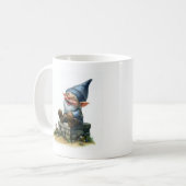 Eine Aquarellmalerei eines Niedlichen glücklichen  Kaffeetasse (Vorderseite Links)