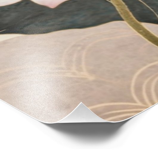 Eine Aquarellstudie zur Lotus-Blume Fotodruck (Ecke)