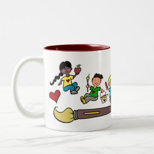 Eine Arbeit des Herzens Zweifarbige Tasse (Links)