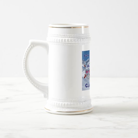 Eine Art 10. Mountain Division Design Bierglas (Links)