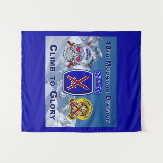 Eine Art 10. Mountain Division Design Wandteppich (Vorderseite (Horizontal))