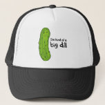 Eine Art Big Deal Dill Pickle Truckerkappe<br><div class="desc">Über dieses Design: 
 
 Dieser Pflücken hat treffend Staaten: "Ich bin irgendwie ein großer Dill."  Hol's?  Wir wussten,  dass du es würdest. 
 Das einzige Doppelbett. Klassisch!  
 Was für ein eingebildeter Gurke!</div>