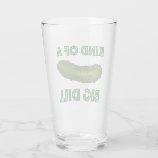 Eine Art Big Dill Crunchy Green Kosher Pickle Glas (Rückseite)