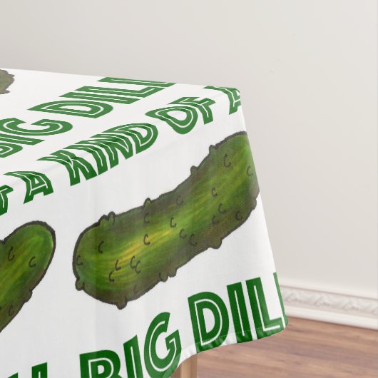 Eine Art Big Dill (Deal) Green Deli Pickle Feinsch Tischdecke (Beispiel)