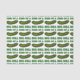 Eine Art Big Dill (Deal) Green Kosher Deli Pickle Seidenpapier