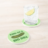 Eine Art Big Dill (Deal) Green Kosher Pickle Sandstein Untersetzer (Seite)