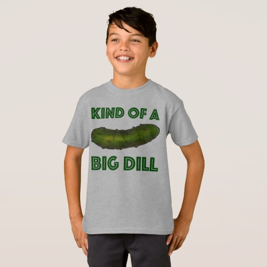 Eine Art Big Dill (Deal) Green Kosher Pickle T-Shirt (Vorne ganz)