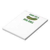Eine Art Big Dill (Deal) Green Kosher Sour Pickle Notizblock (Rotiert)