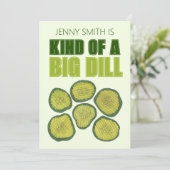 Eine Art Big Dill Deal Green Pickle Chip Glückwuns Einladung (Stehend Vorderseite)
