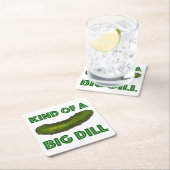 Eine Art Big Dill (Deal) Green Pickle Feinschmecke Rechteckiger Pappuntersetzer (Vor Ort)