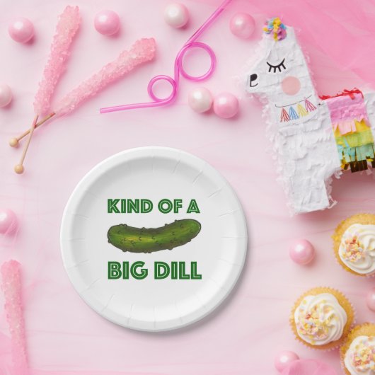 Eine Art Big Dill (Deal) Green Pickle-Glückwunsch Pappteller (Party)