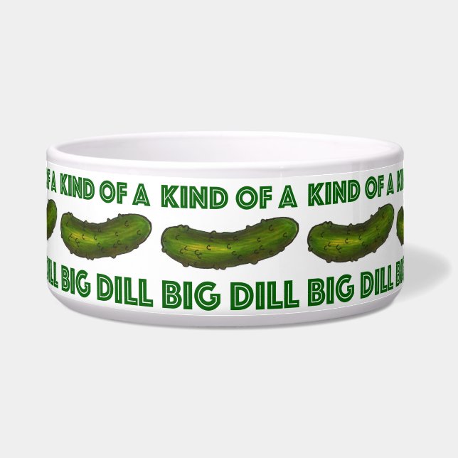 Eine Art Big Dill (Deal) Green Pickle Pet Bowl Napf (Vorderseite)