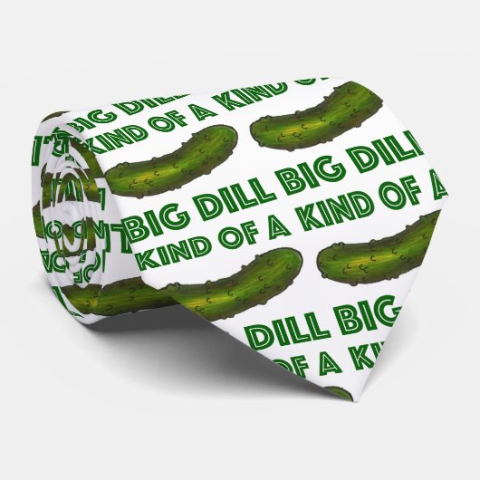 Eine Art Big Dill (Deal) Kosher Green Pickle-Krawa Krawatte (Gerollt)