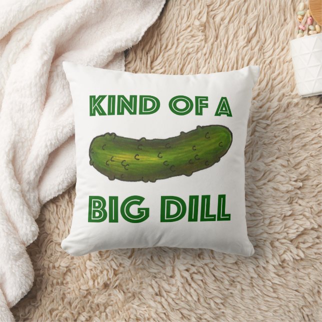 Eine Art Big Dill (Deal) Kosher Pickle-Feinschmeck Kissen (Decke)