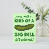 Eine Art Big Dill-Pickle-Party Einladung Postkarte (Stehend Vorderseite)