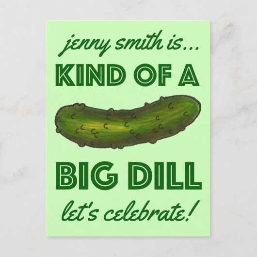 Eine Art Big Dill-Pickle-Party Einladung Postkarte (Vorderseite)