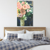 Eine Art Blume Bouquet Monotype Print Leinwanddruck (Insitu (Schlafzimmer))