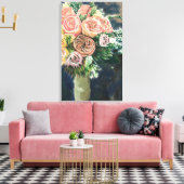 Eine Art Blume Bouquet Monotype Print Leinwanddruck (Insitu (Wohnzimmer))