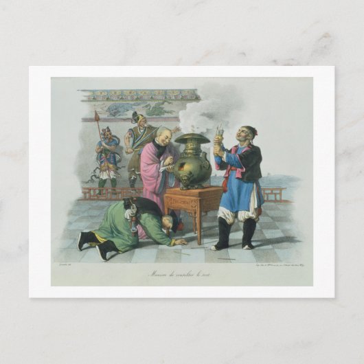 Eine Art, die Zukunft zu erzählen, eingraviert von Postkarte (Vorderseite)