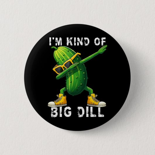 Eine Art große Dillgurke, die Halloween-Gurke dabb Button (Vorderseite)