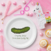Eine Art großer Glückwunsch an Green Pickle Pappteller (Party)