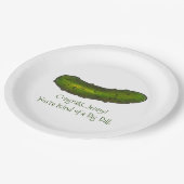 Eine Art großer Glückwunsch an Green Pickle Pappteller (Schrägansicht)