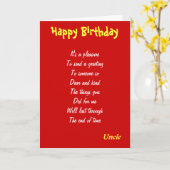 Eine Art Onkel-Geburtstagskarten Karte (Gelbe Blume)