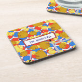 Eine Art Softball Getränkeuntersetzer (Linke Seite)