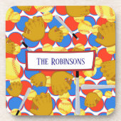 Eine Art Softball Getränkeuntersetzer (Vorderseite)