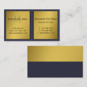 Eine Art Tinte Blau & Gold Monogramm Visitenkarte (Vorne/Hinten)